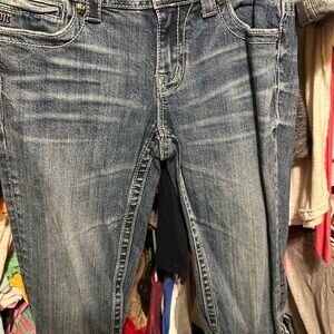 Miss Me Dark Blue Denim capris